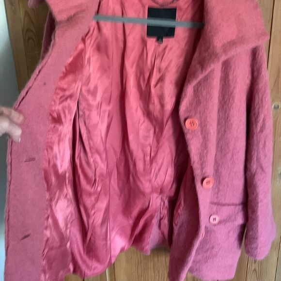 Talbots pink mohair wool blend peacoat - Picture 7 of 11
